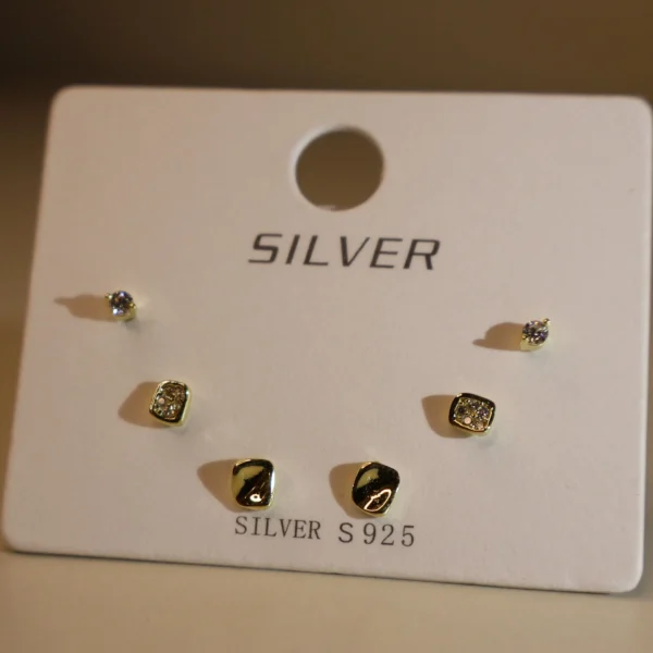 Gold Drops Earrings 925 Silver