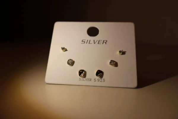Gold Drops Earrings 925 Silver