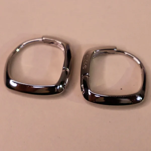 Squared Bali Earrings 925 Silver