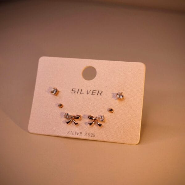 Ribbon Earrings 925 Silver