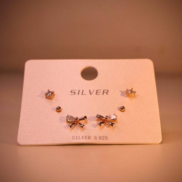 Ribbon Earrings 925 Silver
