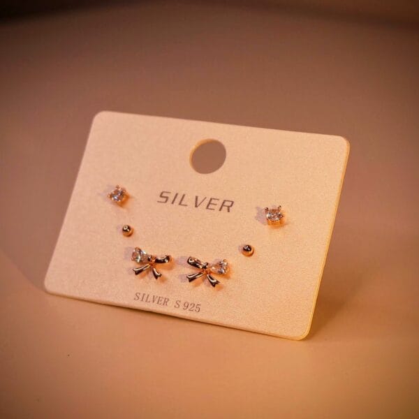 Ribbon Earrings 925 Silver