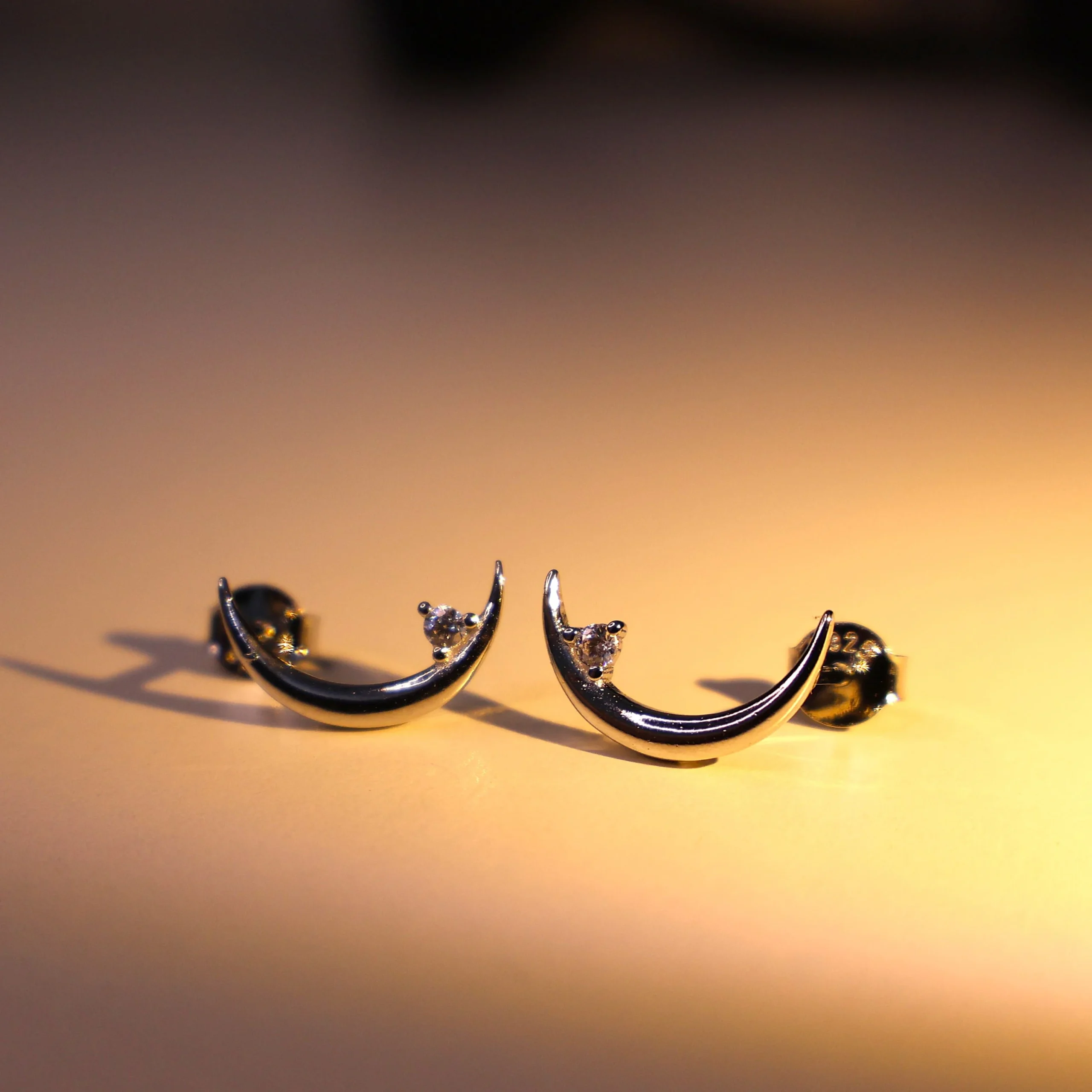 Moon Earrings 925 Silver