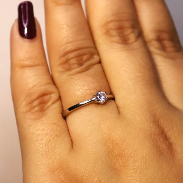 Simply Solitaire Adjustable Ring 925 Silver