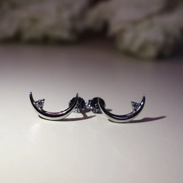 Moon Earrings 925 Silver