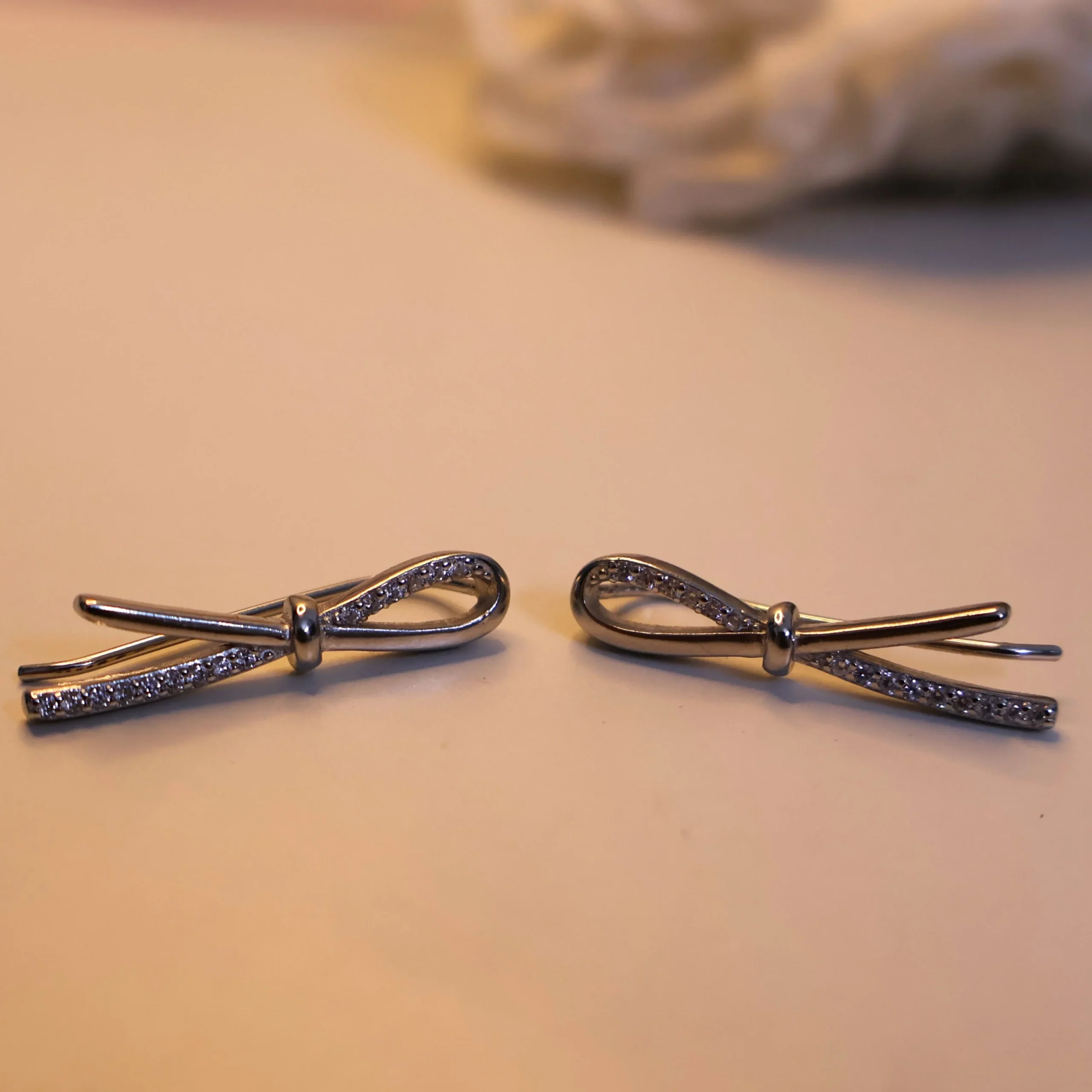 Bow Ear-cuff Earrings 925 Silver
