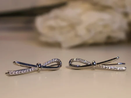 Bow Ear-Long Earrings 925 Silver