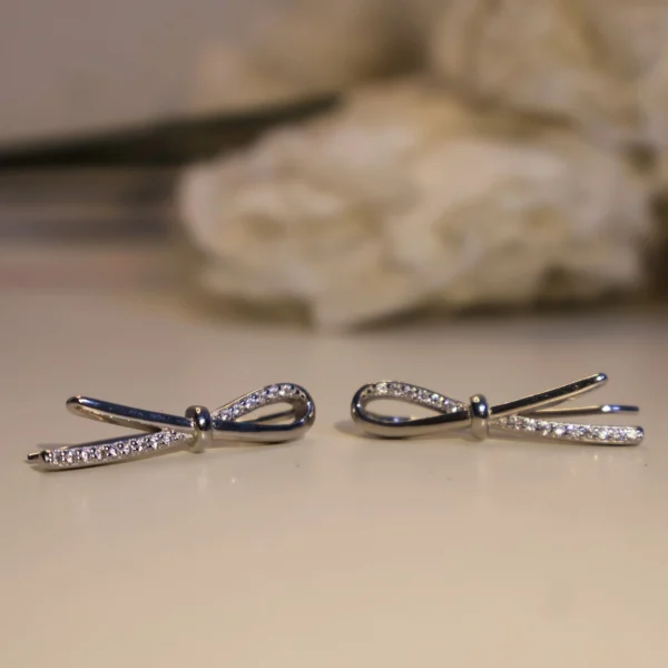 Bow Ear-cuff Earrings 925 Silver