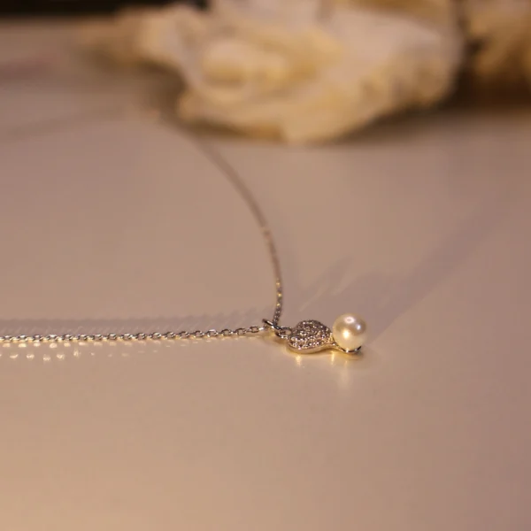 Hearty Pearl Necklace 925 Silver