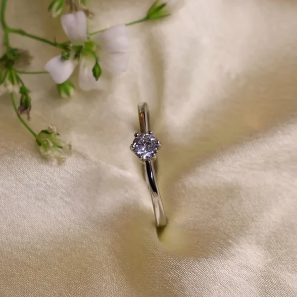 Simply Solitaire Adjustable Ring 925 Silver