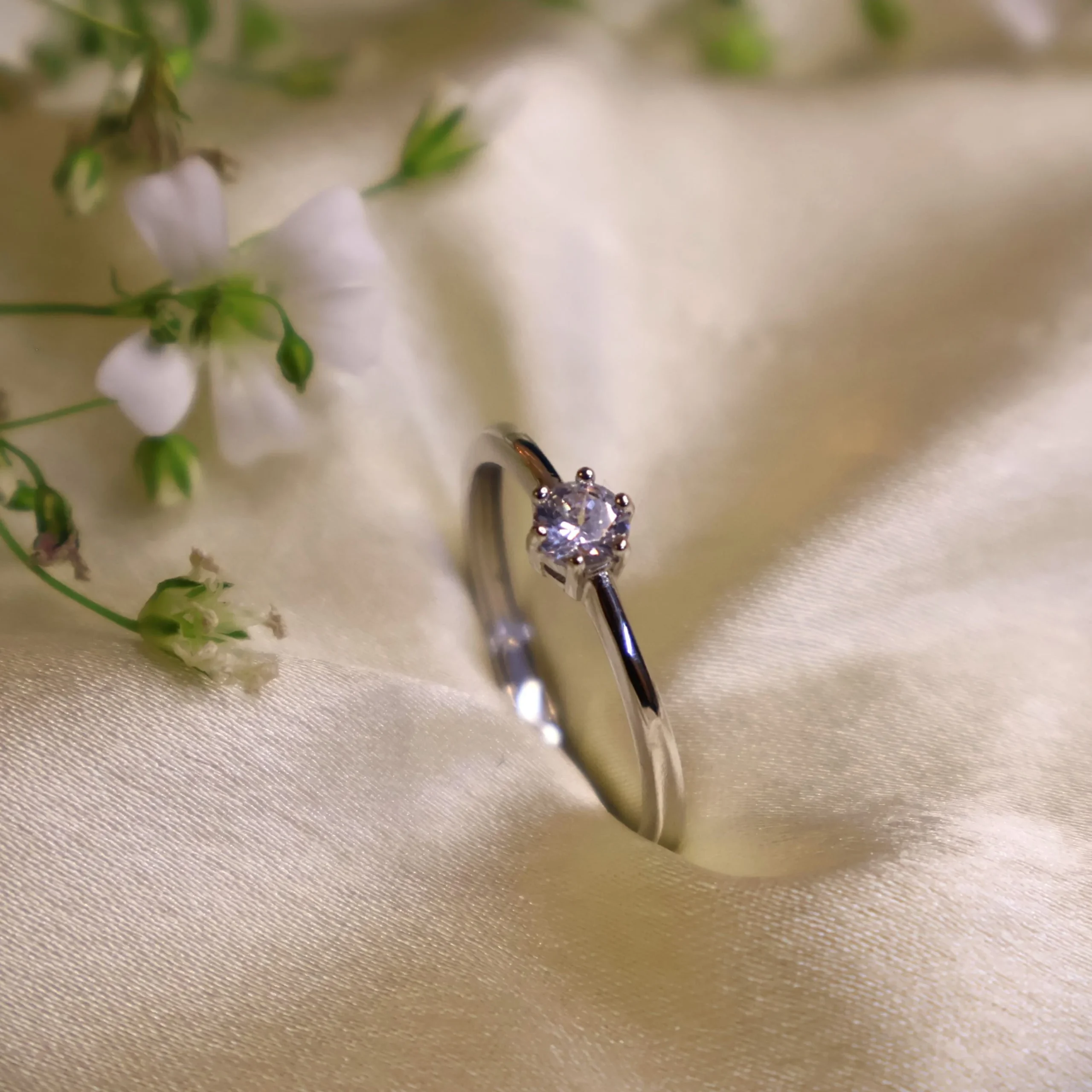 Simply Solitaire Adjustable Ring 925 Silver