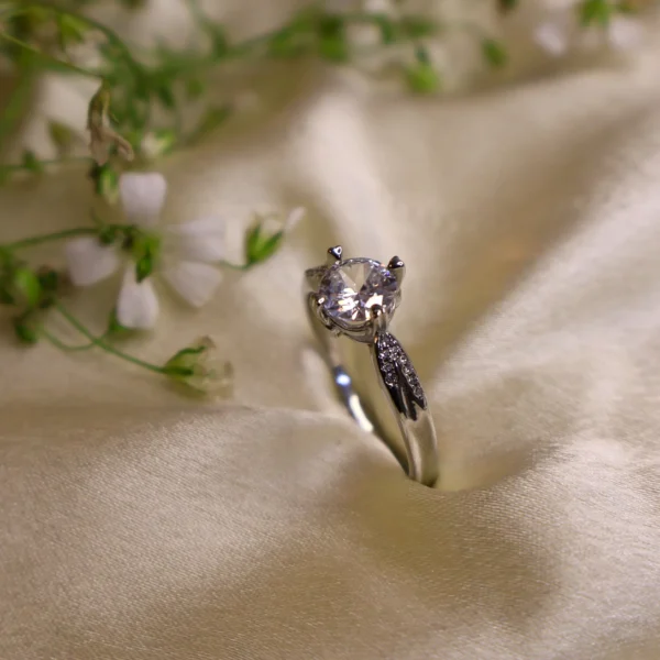 Solitaire Adjustable Ring 925 Silver